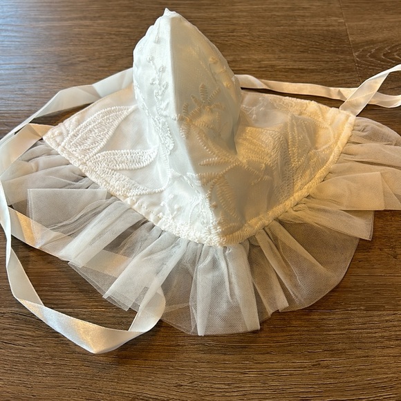 NWT baby girl baptism flower girl dress with bonnet - Picture 11 of 11